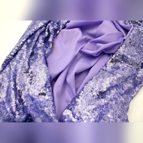 Formal Sequin Lavender Dress (L, NWT) - Picture 4 of 10